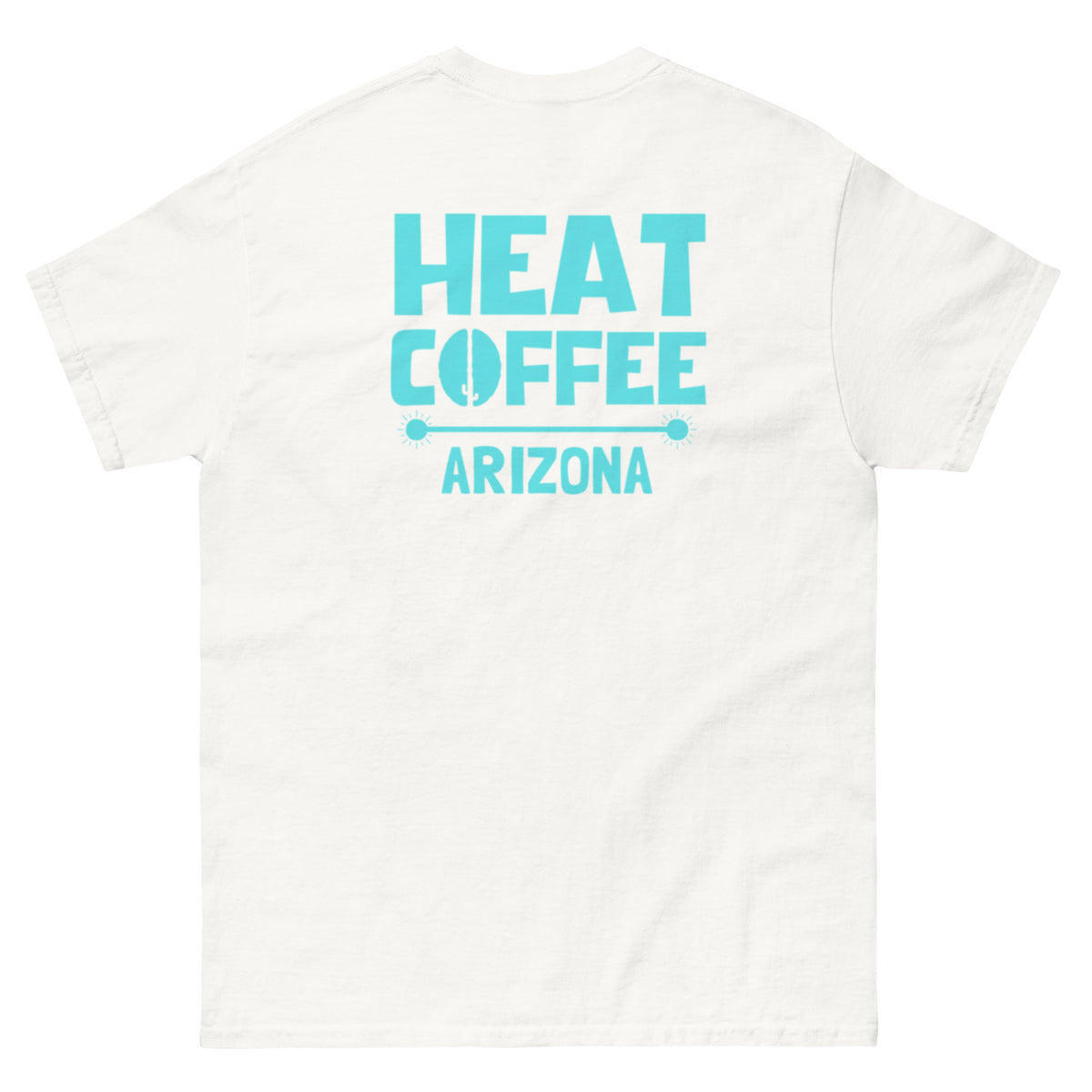 White Cactus t-shirt Product mockup back